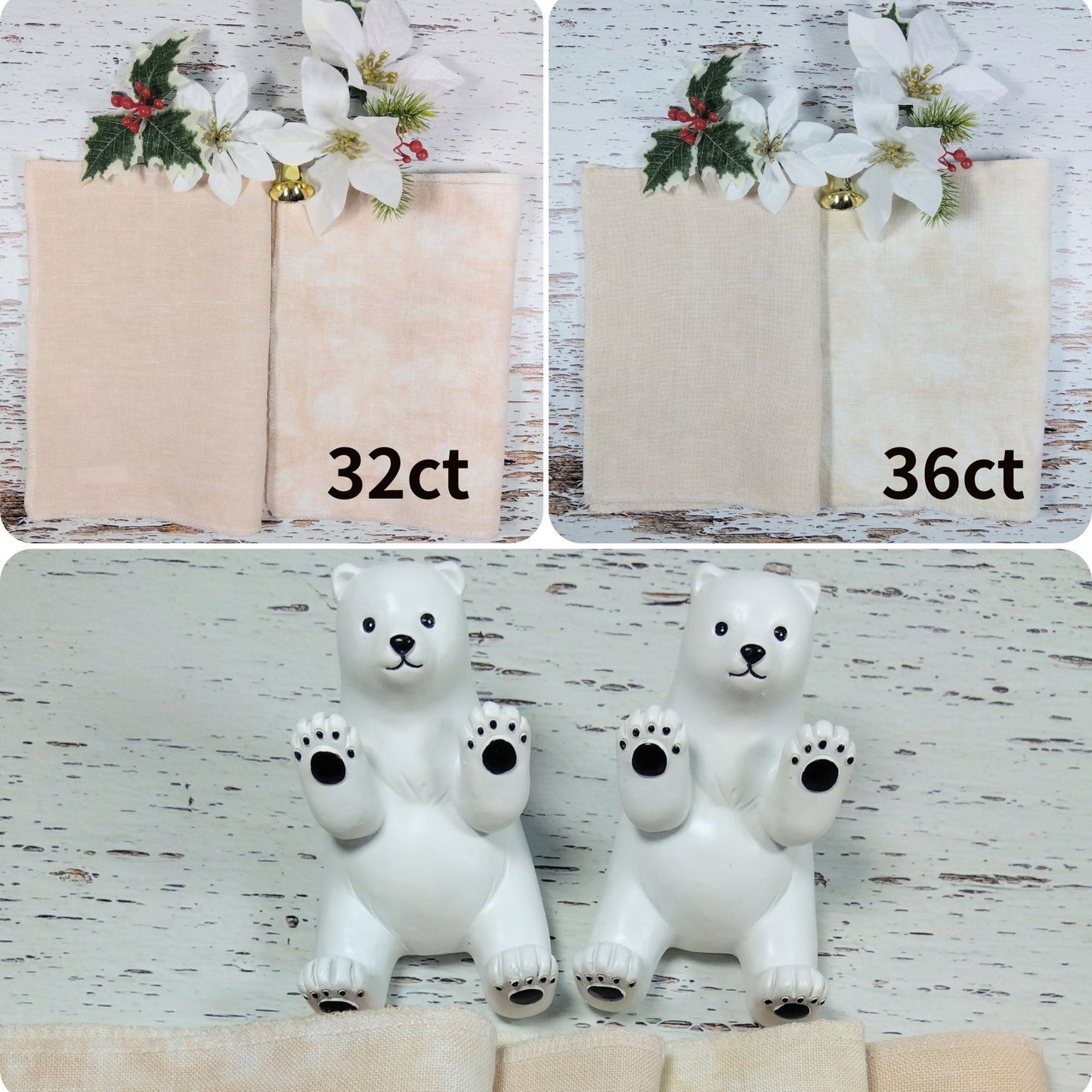 White Bear's Holiday Gift ― 冬の淡ベージュ2枚セット 32ct